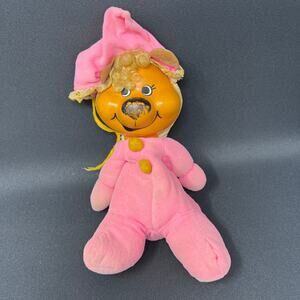 Mattel Pet Beans Vintage Pink Bear Plush Rubber Face 1972 Beanie Toy